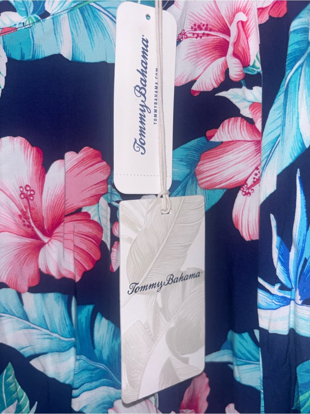 Tommy Bahama Tropical Floral Maxi Skirt – Navy Blue Pink Hibiscus – Women’s - Picture 6 of 7